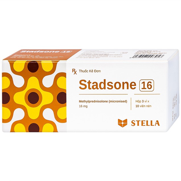 Thuốc Stadsone 16mg Stella kháng viêm, ức chế miễn dịch (3 vỉ x 10 viên)
