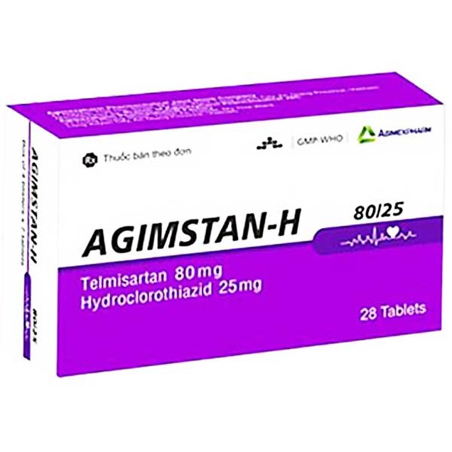 Thuốc Agimstan-H 80mg/25mg Agimexpharm điều trị tăng huyết áp (28 viên)