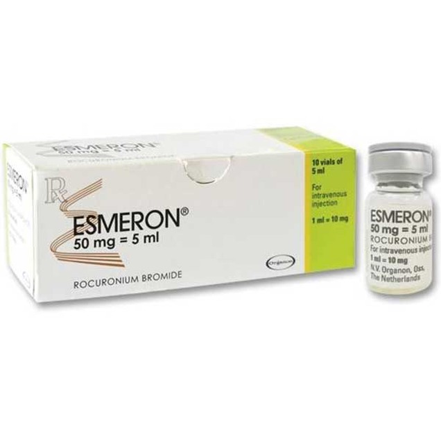 Thuốc Esmeron 50Mg Siegfried dùng gây mê đặt ống nội khí quản (10 lọ)