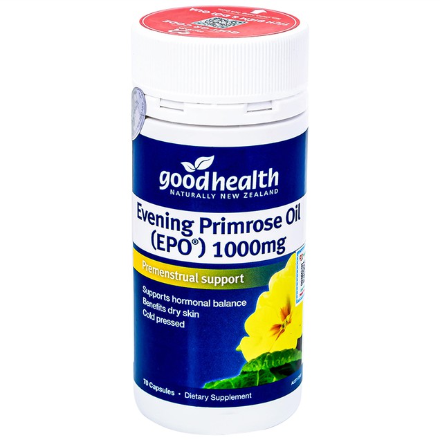 Viên uống tinh dầu hoa Anh Thảo Evening Primrose Oil (EPO) 1000mg Good Health cải thiện nội tiết tố nữ (70 viên)
