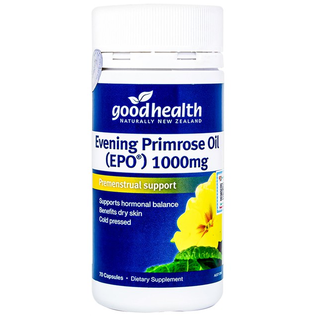 Viên uống tinh dầu hoa Anh Thảo Evening Primrose Oil (EPO) 1000mg Good Health cải thiện nội tiết tố nữ (70 viên)
