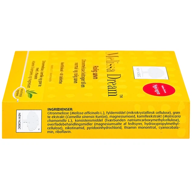 Viên uống Melissa Dream New Nordic hỗ trợ giảm căng thẳng, giúp ngủ ngon (40 viên)