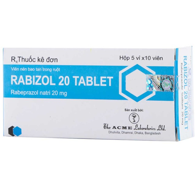 Thuốc Rabizol 20mg Acme điều trị loét tá tràng (5 vỉ x 10 viên)