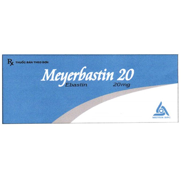 Thuốc Meyerbastin 20mg Meyer điều trị mũi dị ứng, mề đay (10 vỉ x 10 viên)