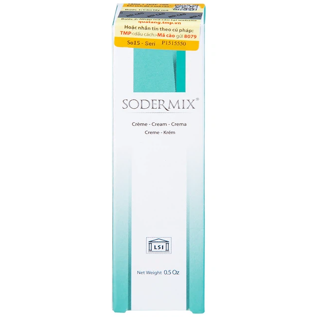 Kem bôi Sodermix Cream hỗ trợ điều trị viêm da cơ địa, chàm sữa (15g)