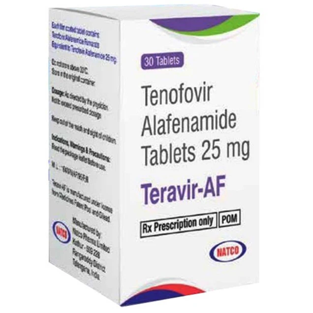 Thuốc Teravir-Af 25Mg Natco Điều Trị Viêm Gan Siêu Vi B (30 Viên)