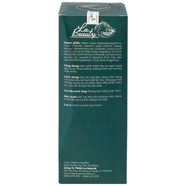 Dầu xả hoa bưởi La Beauty giảm gãy rụng, kích thích dày mượt tóc (250ml)