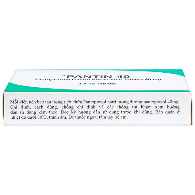 Thuốc Pantin 40mg Hetero điều trị viêm loét thực quản (3 vỉ x 10 viên)