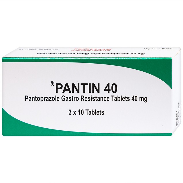 Thuốc Pantin 40mg Hetero điều trị viêm loét thực quản (3 vỉ x 10 viên)