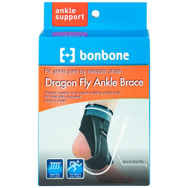 Đai nẹp mắt cá chân trái Bonbone Dragon Fly Ankle Brace size M hỗ trợ vùng cơ yếu tại khớp cổ chân