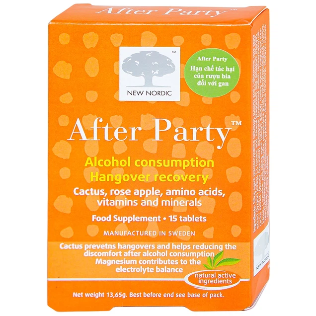Viên uống After Party New Nordic hỗ trợ tăng cường chức năng chuyển hóa của gan (15 viên)