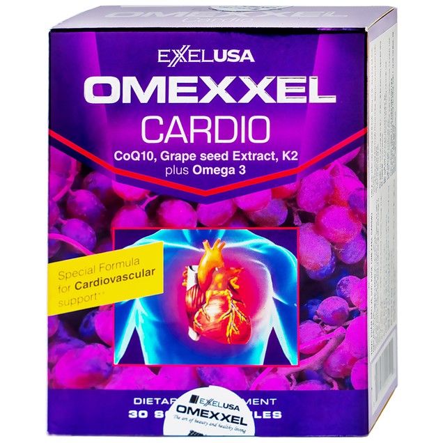 Viên uống Omexxel Cardio Excelife hỗ trợ duy trì sức khỏe tim mạch (30 viên)