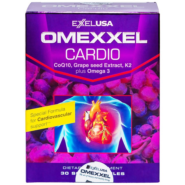 Viên uống Omexxel Cardio Excelife hỗ trợ duy trì sức khỏe tim mạch (30 viên)