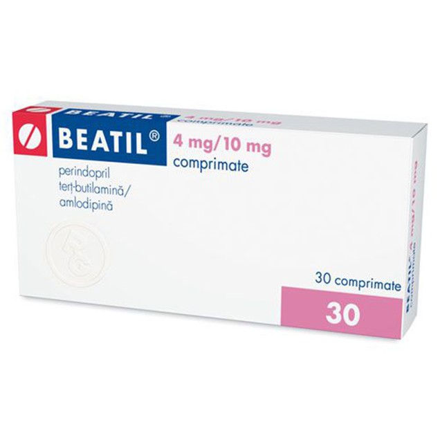 Thuốc Beatil 4mg/10mg Gedeon hỗ trợ điều trị tăng huyết áp vô căn (3 vỉ x 10 viên)
