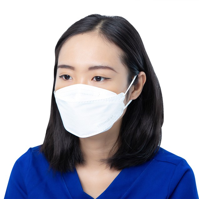 Khẩu trang y tế người lớn Hamita Advanced 4D Mask ngăn giọt bắn, khói bụi, kháng khuẩn (5 cái)
