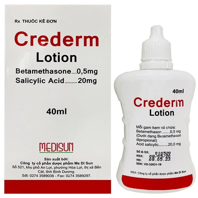 Kem bôi ngoài da Crederm Lotion Medisun hỗ trợ điều trị các bệnh về da (40ml)