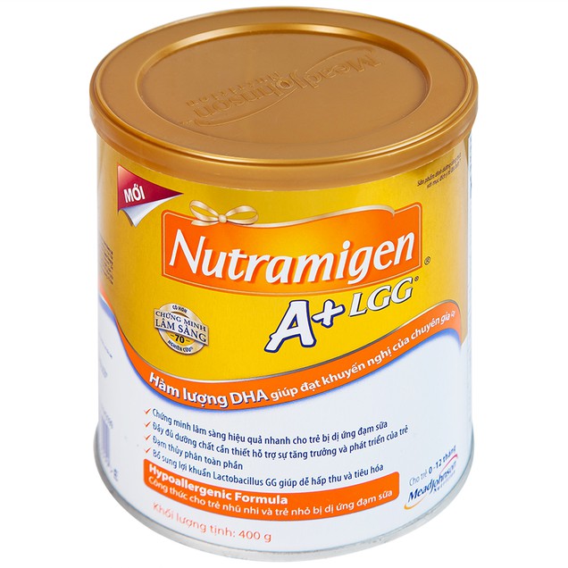 Sữa Nutramigen A+ LGG Mead Johnson cung cấp dinh dưỡng cho trẻ dị ứng sữa đạm (400g)