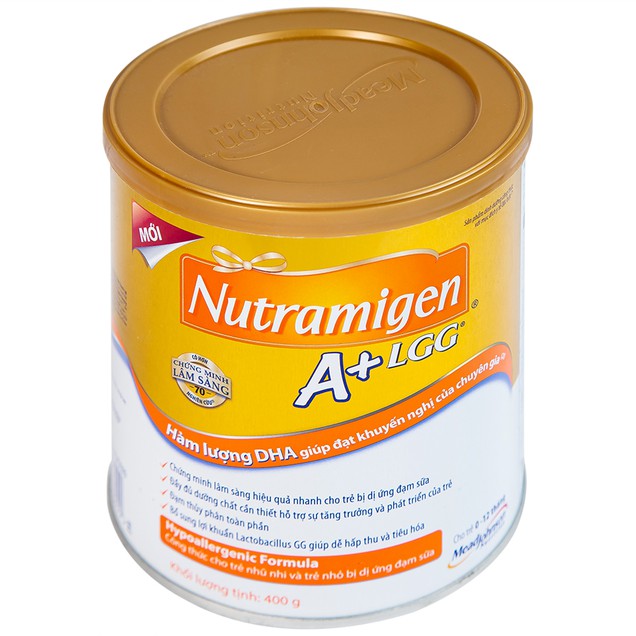 Sữa Nutramigen A+ LGG Mead Johnson cung cấp dinh dưỡng cho trẻ dị ứng sữa đạm (400g)