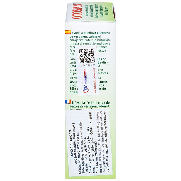 Dung dịch nhỏ tai Otosan Natural Ear Drops hỗ trợ vệ sinh tai (10ml)
