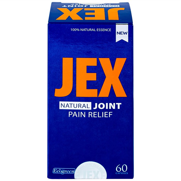 Viên uống Jex Ecogreen hỗ trợ giảm đau trong thoái hoá khớp, viêm khớp, viêm khớp dạng thấp (60 viên)