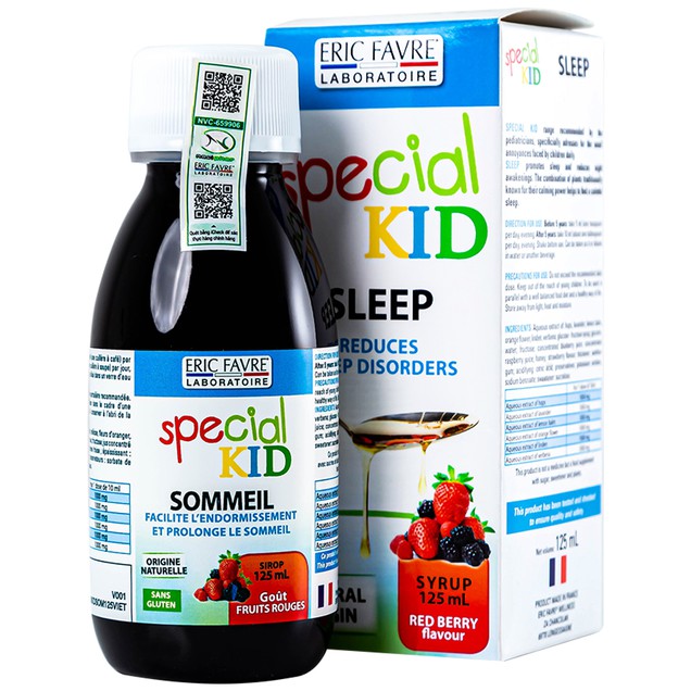 Siro Special Kid Sommeil Eric Favre Wellness hỗ trợ bé ngủ ngon giấc (125ml)