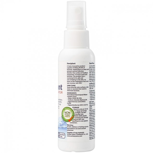 Nước xịt khuẩn SteriPlant hỗ trợ làm sạch vết thương ngoài da và ngừa viêm loét (60ml)