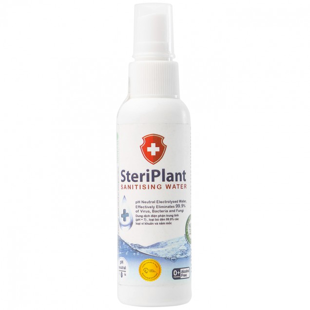 Nước xịt khuẩn SteriPlant hỗ trợ làm sạch vết thương ngoài da và ngừa viêm loét (60ml)