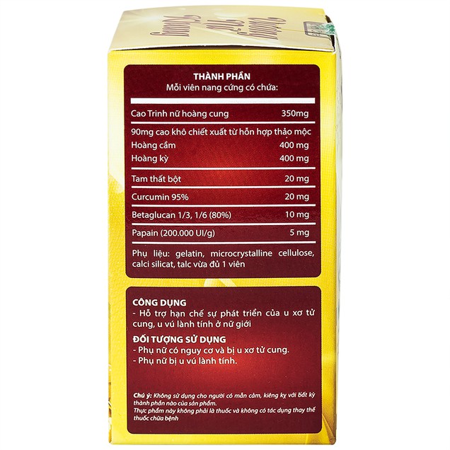 Viên uống Vương Nữ Khang Royal Care hỗ trợ hạn chế sự phát triển của u xơ tử cung, u vú lành tính ở nữ giới (60 viên)