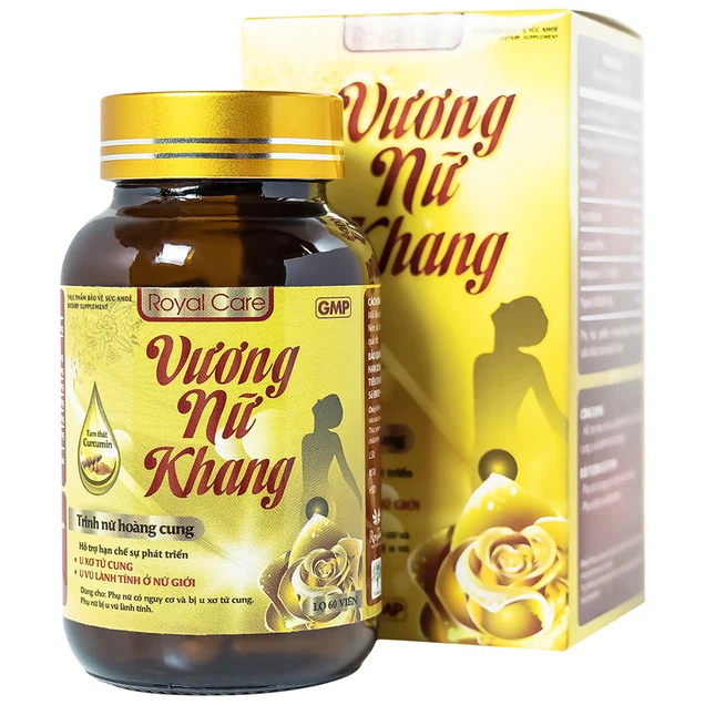 Viên uống Vương Nữ Khang Royal Care hỗ trợ hạn chế sự phát triển của u xơ tử cung, u vú lành tính ở nữ giới (60 viên)