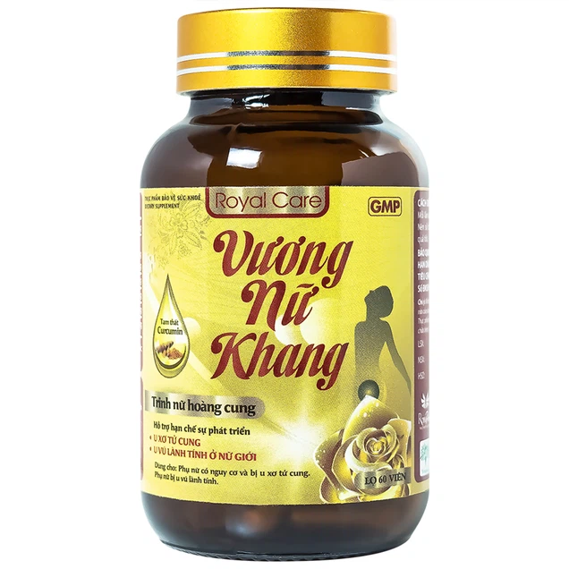 Viên uống Vương Nữ Khang Royal Care hỗ trợ hạn chế sự phát triển của u xơ tử cung, u vú lành tính ở nữ giới (60 viên)