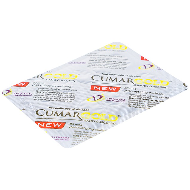 Viên uống CumarGold New CVI Pharma hỗ trợ bảo vệ niêm mạc dạ dày (40 viên)