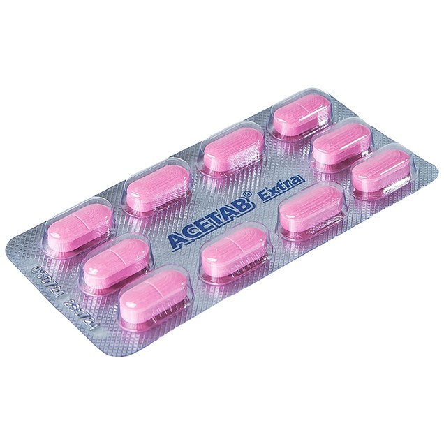 Thuốc Acetab Extra Agimexpharm giúp giảm đau, hạ sốt (10 vỉ x 10 viên)