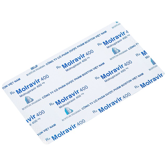Thuốc Molravir 400mg Boston điều trị Covid-19 nhẹ đến trung bình (20 viên)