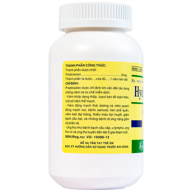 Thuốc Hydrocolacyl 5mg Khapharco giúp chống viêm, chống dị ứng (1000 viên)
