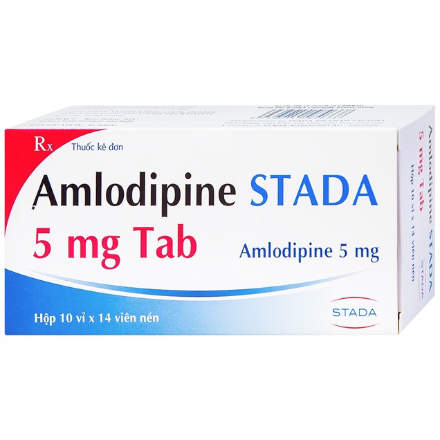 Thuốc Amlodipine Stada 5mg Tab điều trị tăng huyết áp (10 vỉ x 14 viên)