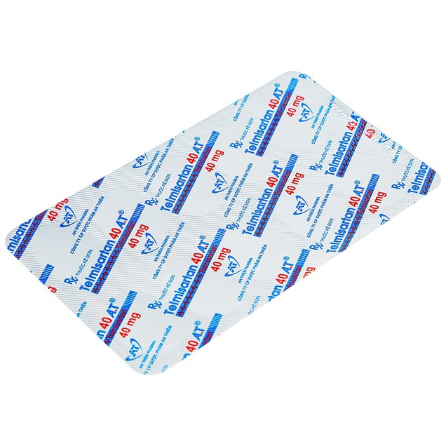 Thuốc Telmisartan 40mg A.T An Thiên điều trị tăng huyết áp (3 vỉ x 10 viên)
