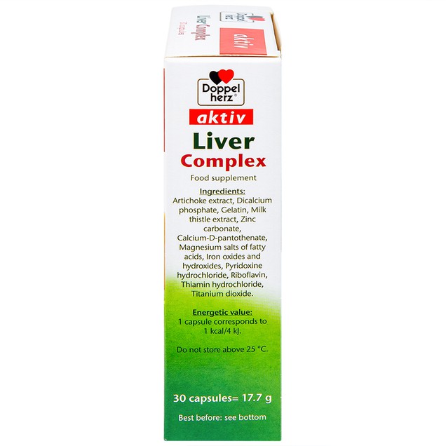 Viên uống Liver Complex Doppel Herz hỗ trợ giải độc gan, bảo vệ gan (30 viên)