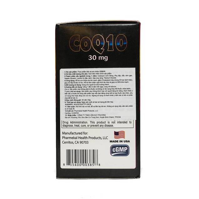 Viên uống CoQ10 30mg Pharmekal hỗ trợ sức khoẻ cho tim, giảm quá trình oxy hoá (30 viên)