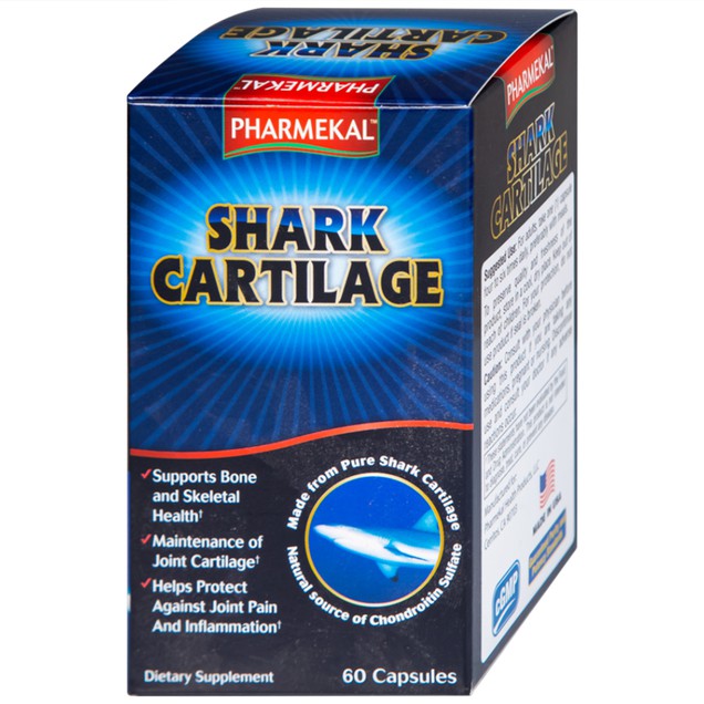 Viên uống Shark Cartilage Pharmekal giúp phục hồi và tái tạo mô sụn khớp (60 viên)