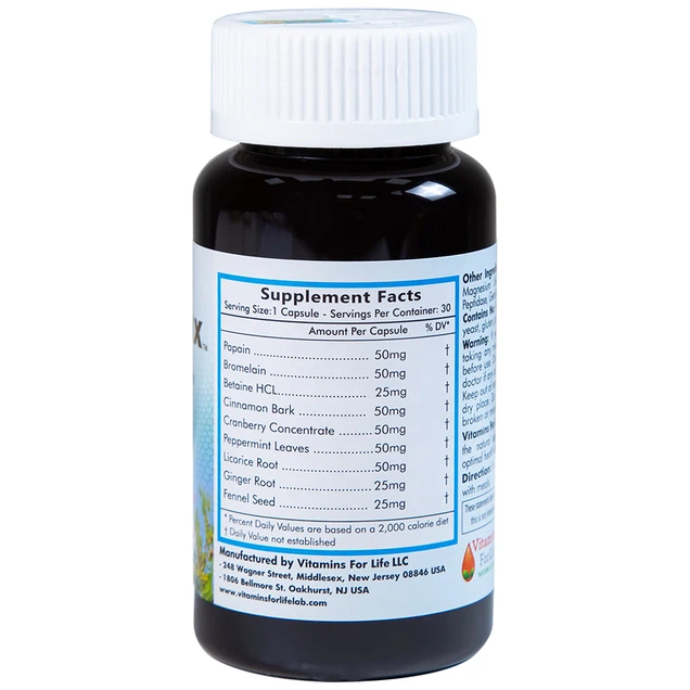 Viên uống Gasso Max Vitamins For Life bổ sung enzym và các thảo mộc (30 viên)