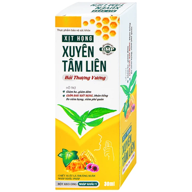 Dung dịch xịt Xuyên Tâm Liên Hải Thượng Vương Royal Care giảm ho, giảm đờm (30ml)
