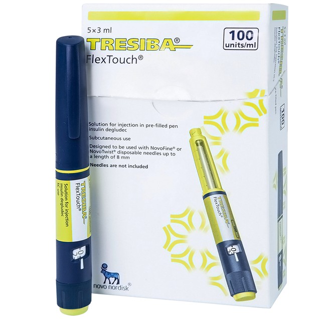 Bút tiêm Tresiba 100ui/ml Novo Nordisk điều trị đái tháo đường (5 cây x 3ml)