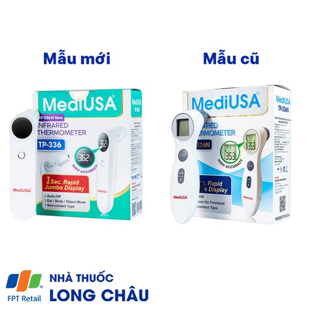 Nhiệt kế hồng ngoại MediUSA Infrared Thermometer TP-336N New hỗ trợ đo nhiệt độ cơ thể