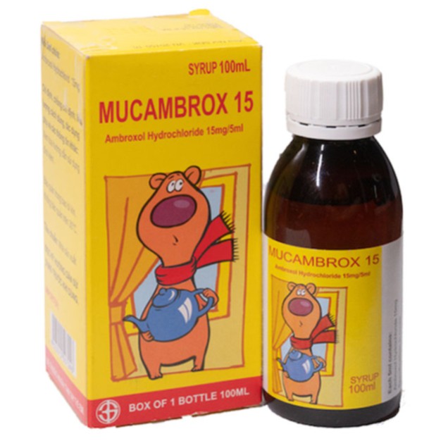 Thuốc Mucambrox 15 hỗ trợ tiêu chất nhầy trong các bệnh phế quản phối (100ml)