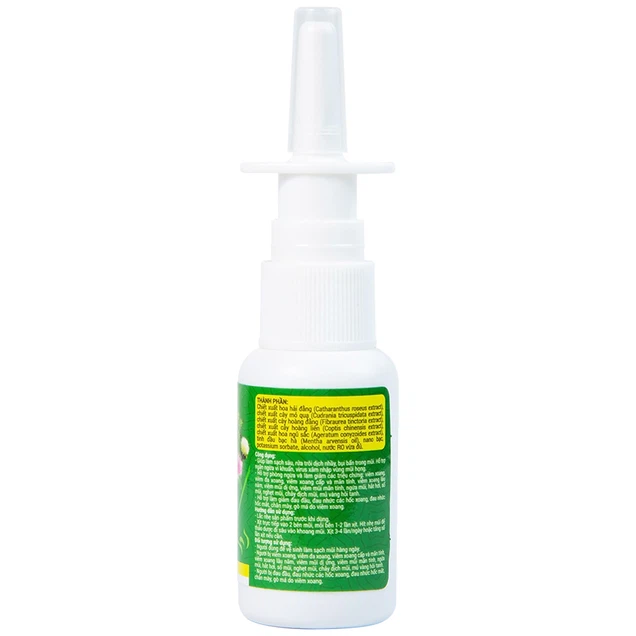 Dung dịch xịt mũi xoang Hải Đằng giúp sạch sâu, rửa trôi dịch nhầy, bụi bẩn (15ml)