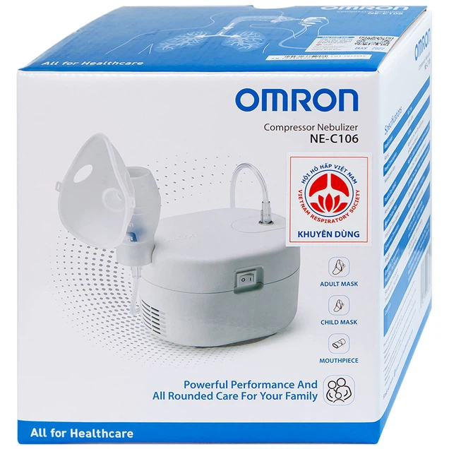 Máy xông khí dung Omron NE-C106 phòng và điều trị bệnh về đường hô hấp