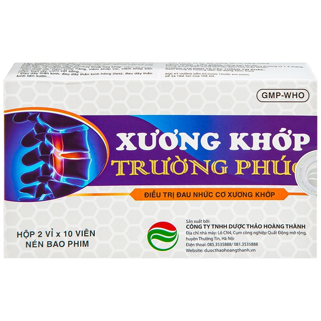 Thuốc Xương Khớp Trường Phúc điều trị đau nhức cơ xương khớp (20 viên)