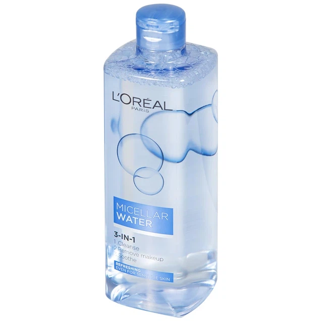 Nước tẩy trang L'Oreal Micellar Water 3-in-1 Refreshing dành cho da dầu, hỗn hợp (400ml)