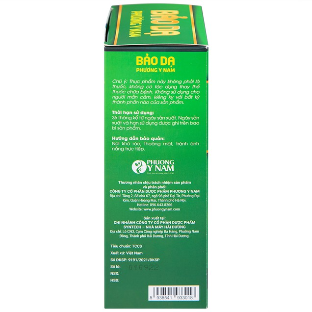 Dung dịch Bảo Dạ Phương Y Nam hỗ trợ giảm viêm loét dạ dày, tá tràng (15 gói x 15ml)