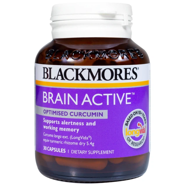Viên uống Blackmores Brain Active hỗ trợ cải thiện trí nhớ, suy nhược thần kinh (30 viên)